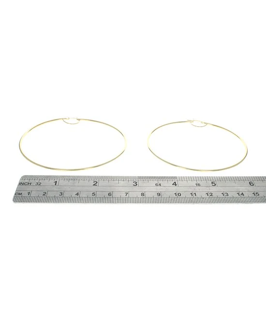 Extra Large Hoop Earrings in Gold - Image 3