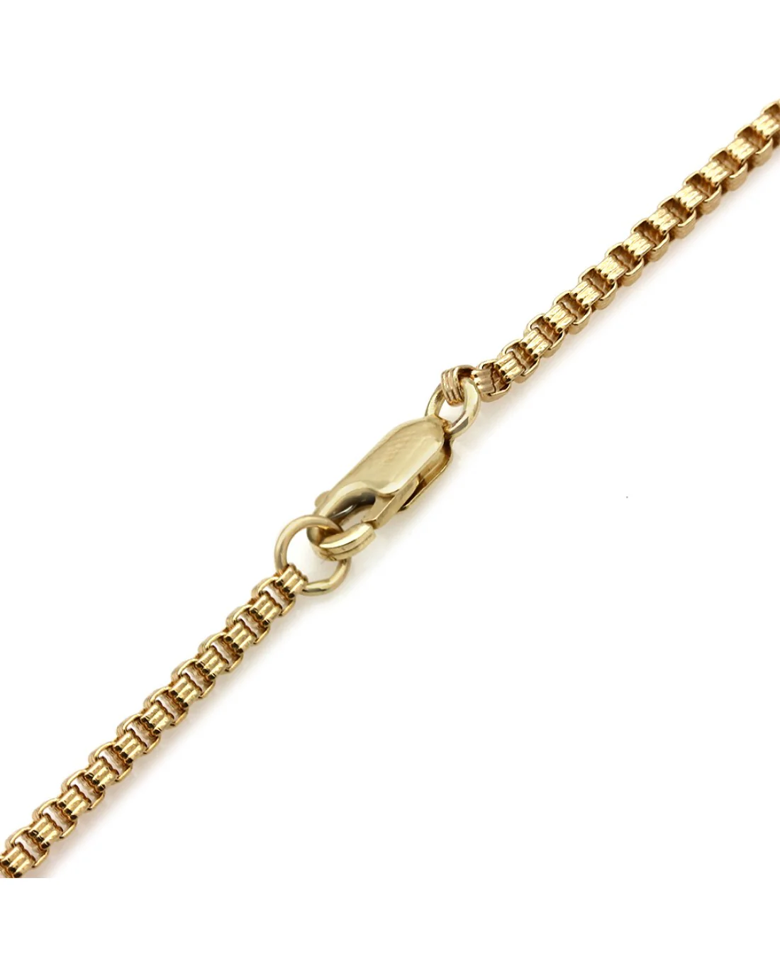 Fancy Box Link Necklace in Yellow Gold - Image 2
