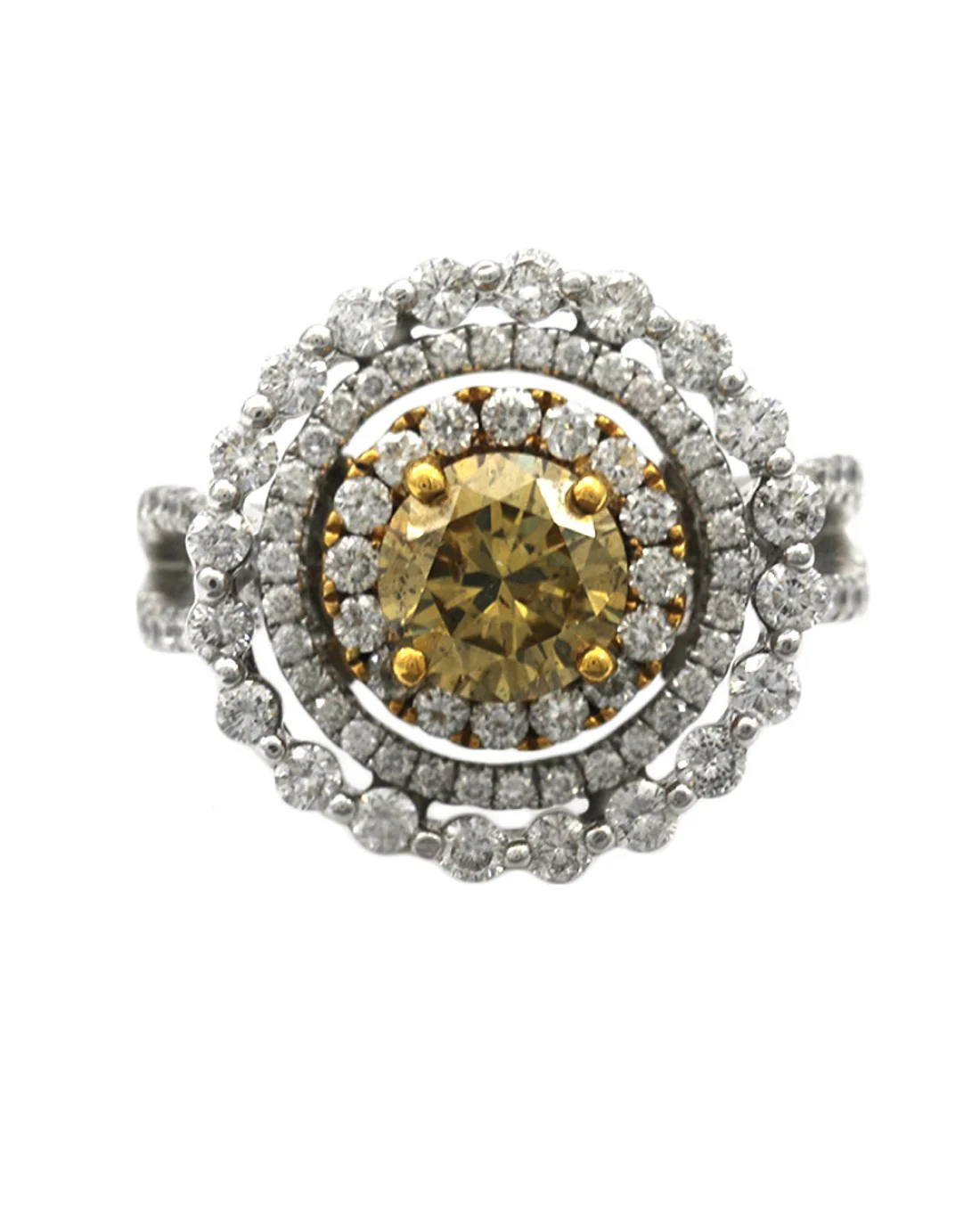 Fancy Brown Yellow Diamond Solitaire - Image 2