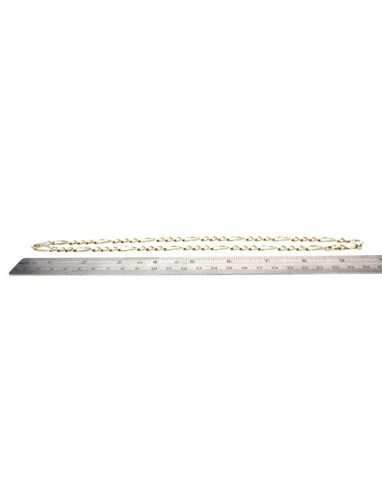 Figaro Chain Necklace in Yellow Gold - Image 3