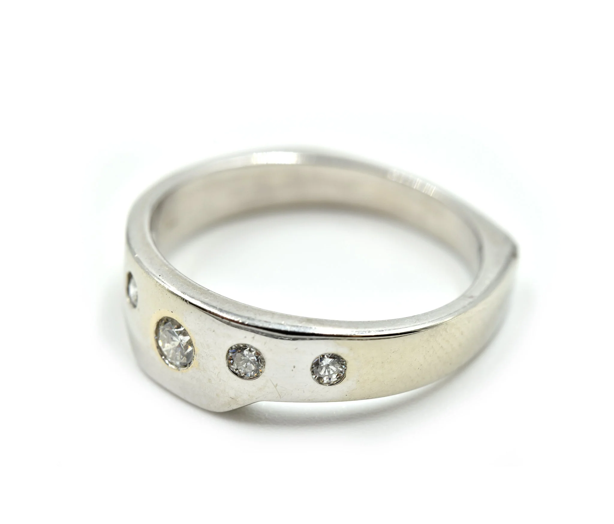 Five Diamond Band 14k White Gold - Image 3