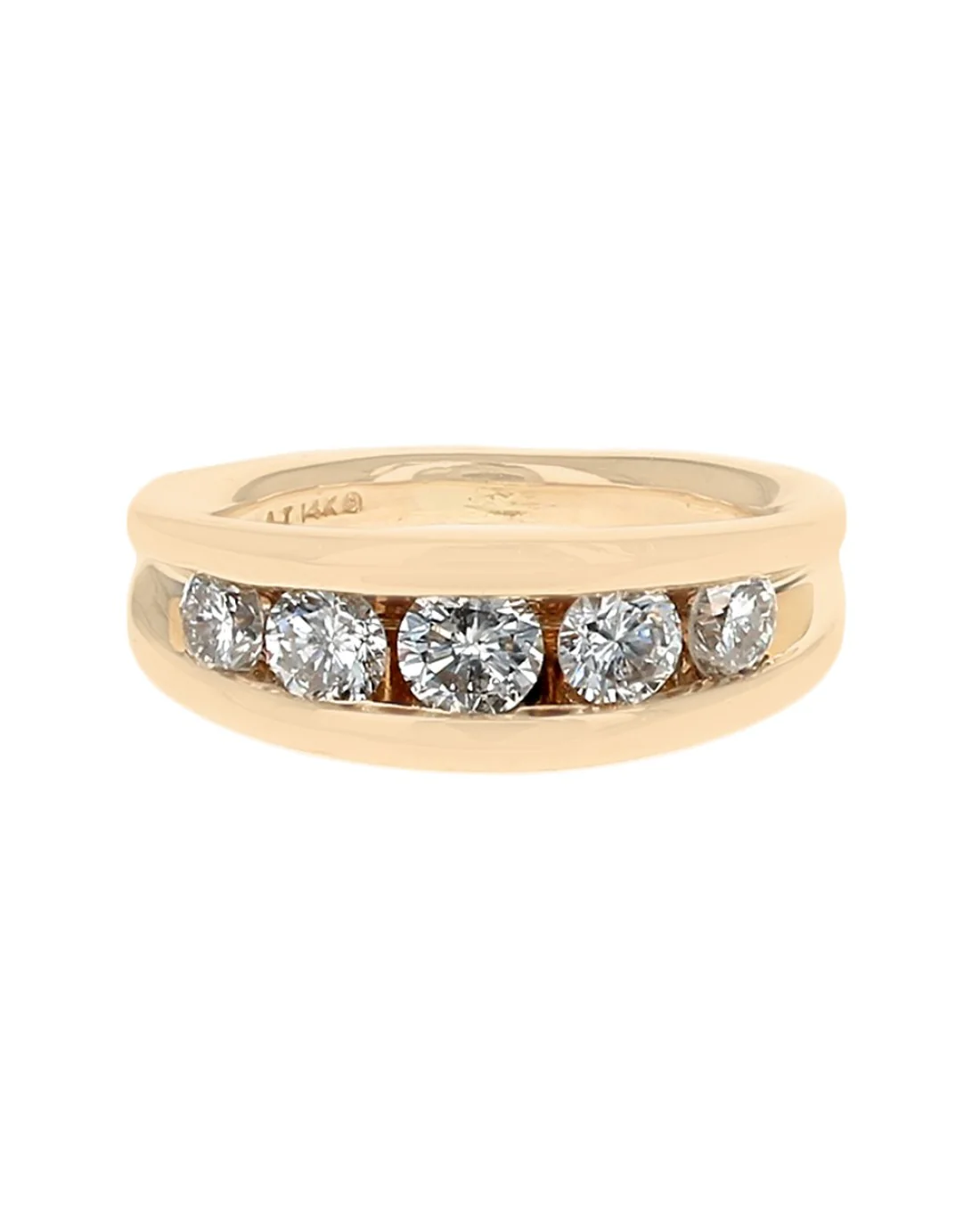 Five Stone Diamond Ring in Yellow Gold - Image 2