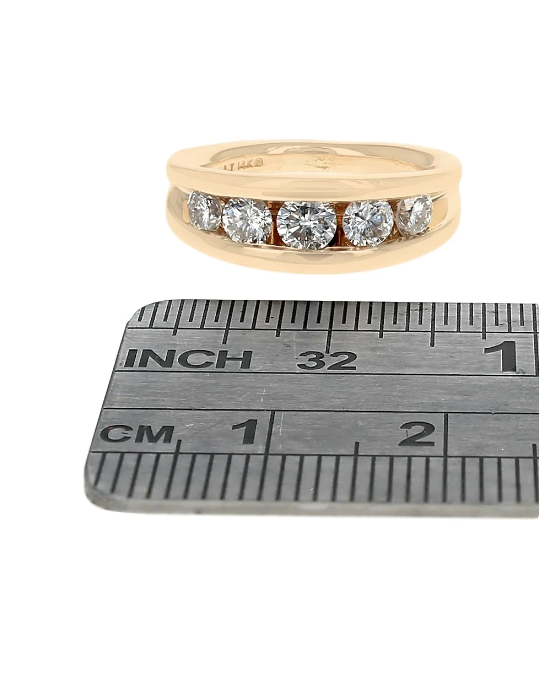 Five Stone Diamond Ring in Yellow Gold - Image 3