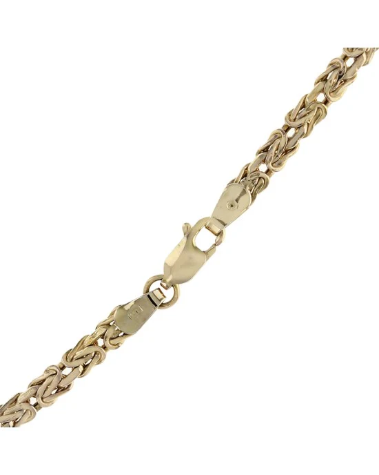 Flat Byzantine Chain Necklace in Gold - Image 2