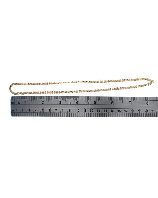 Flat Byzantine Chain Necklace in Gold - Image 3