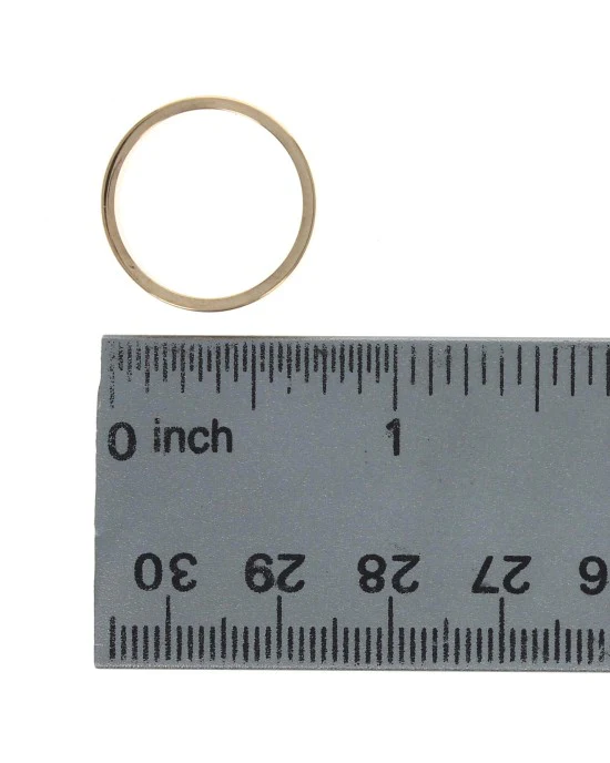 Flat Wedding Band in Yellow Gold - Image 3