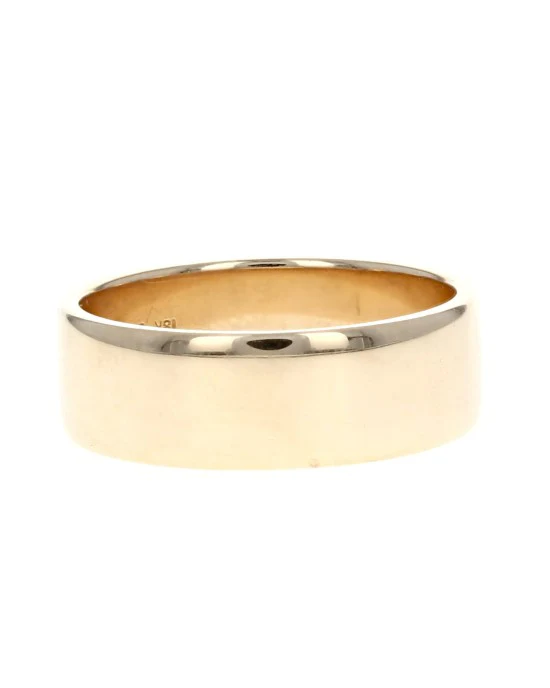 Flat Wedding Band in Yellow Gold - Image 2