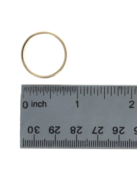 Flat Wedding Band in Yellow Gold - Image 3