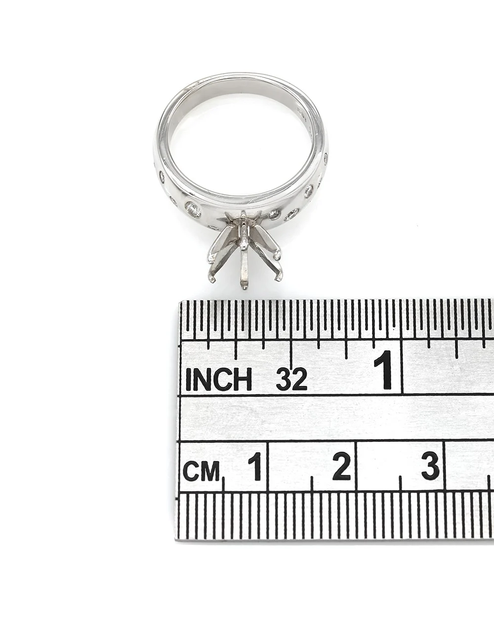 Flush Diamond Ring Mounting in Gold - Image 2