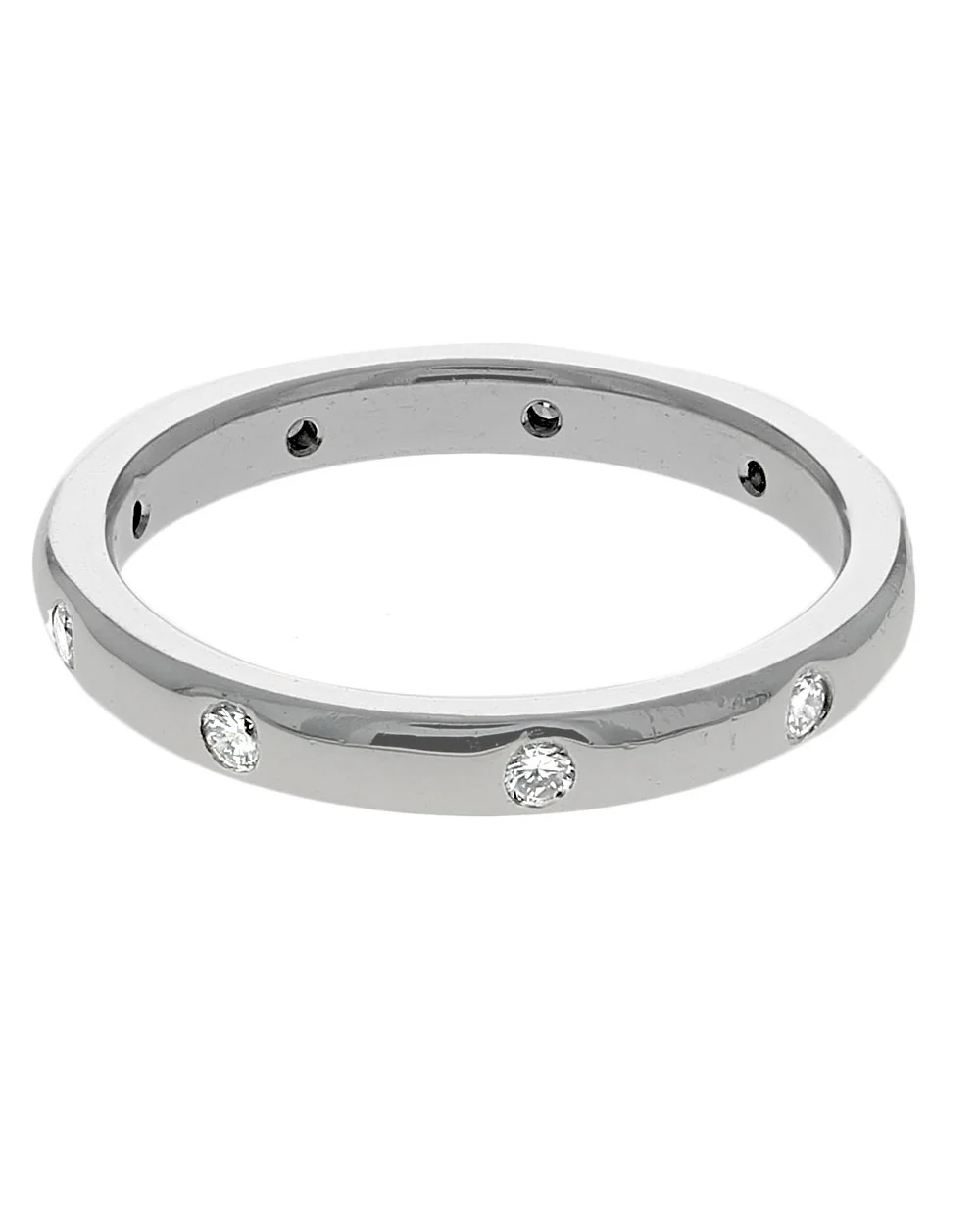 Flush Set Diamond Band in Platinum - Image 2