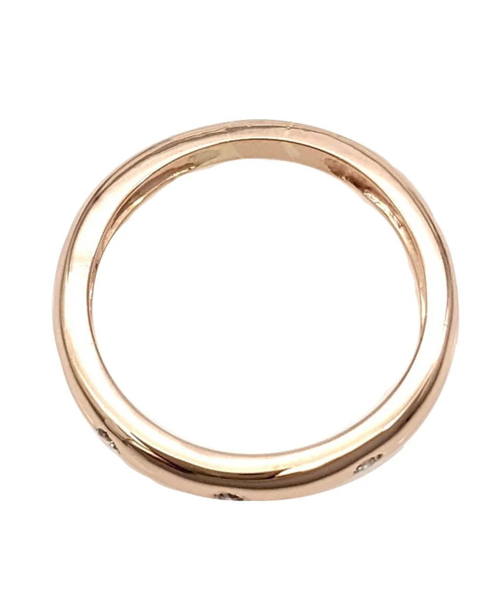 Flush Set Diamond Band in Rose Gold - Image 2