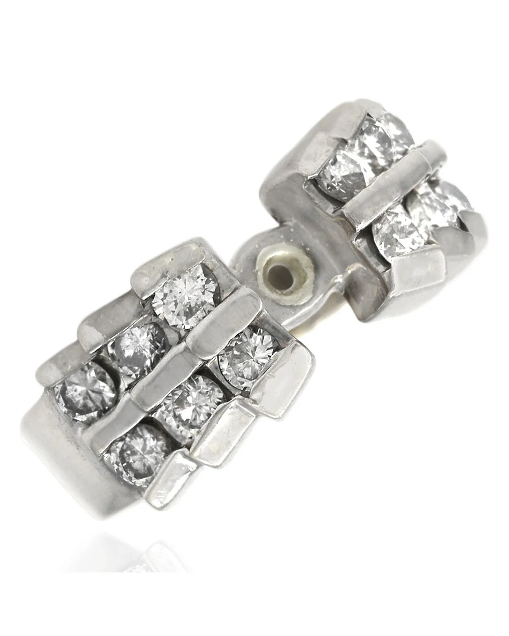 Flush Set Diamond Semi Mount in Platinum