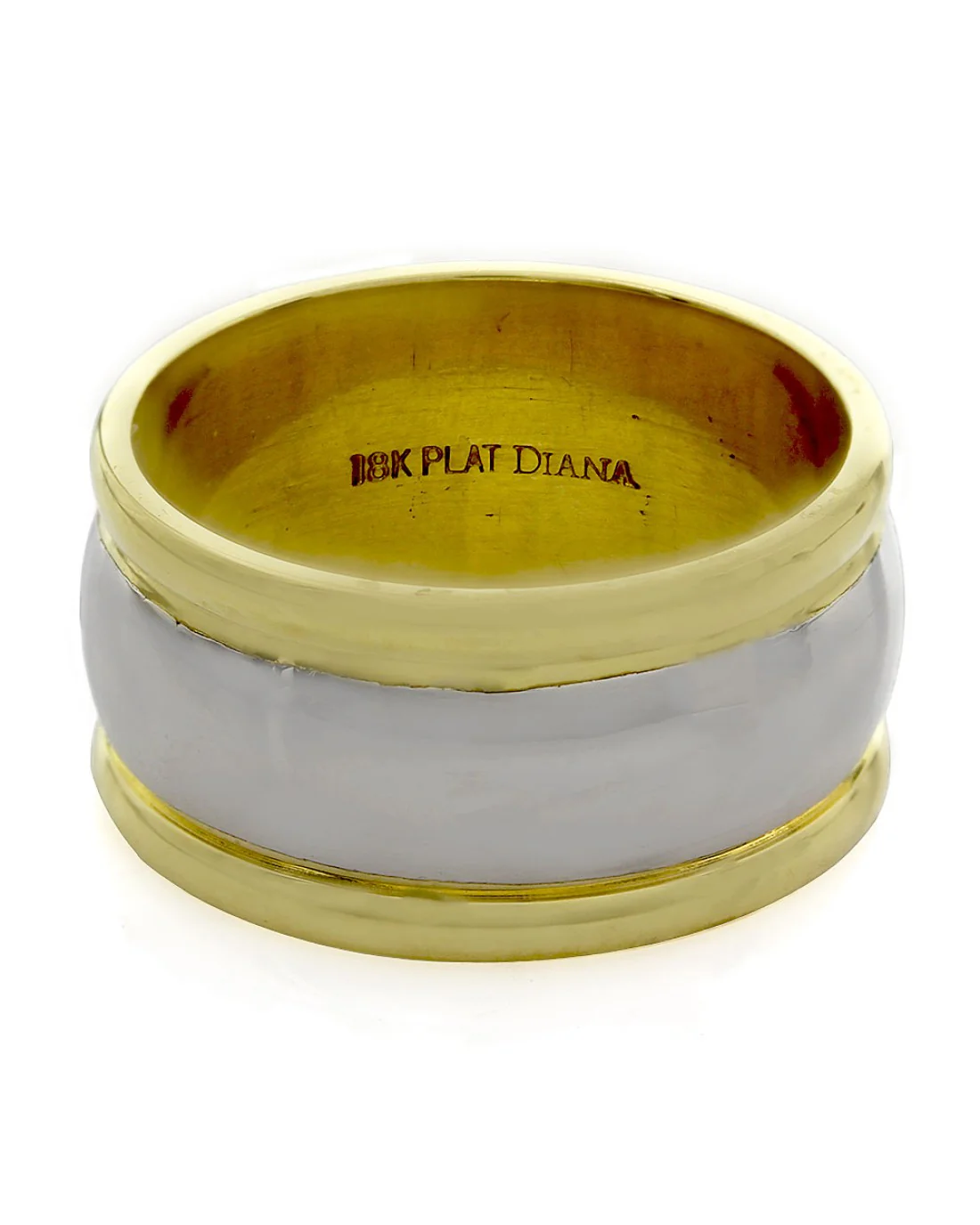 Fluted Band in Platinum and Gold - Image 2