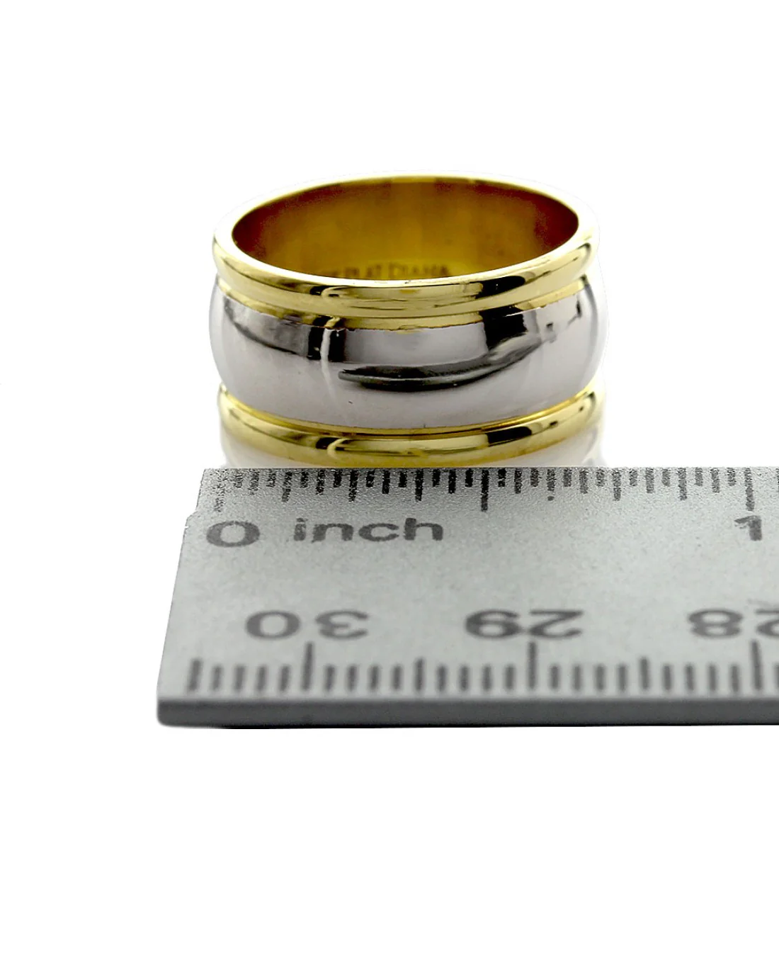 Fluted Band in Platinum and Gold - Image 3