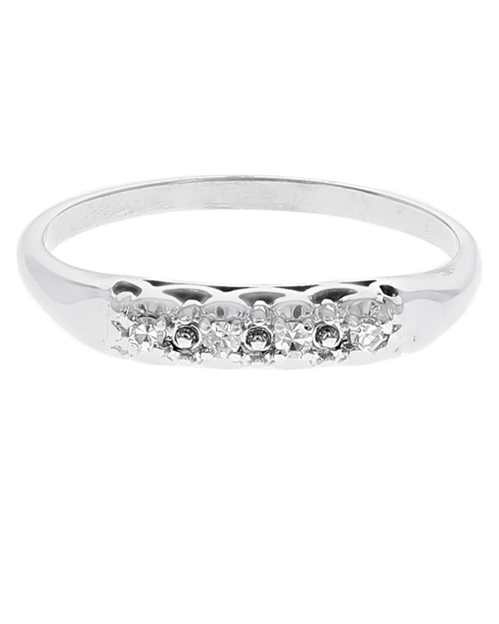 Four Stone Diamond Wedding Ring in White Gold - Image 2