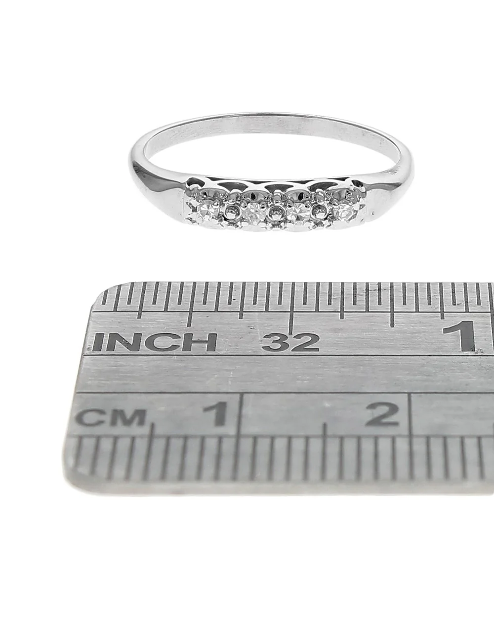 Four Stone Diamond Wedding Ring in White Gold - Image 3