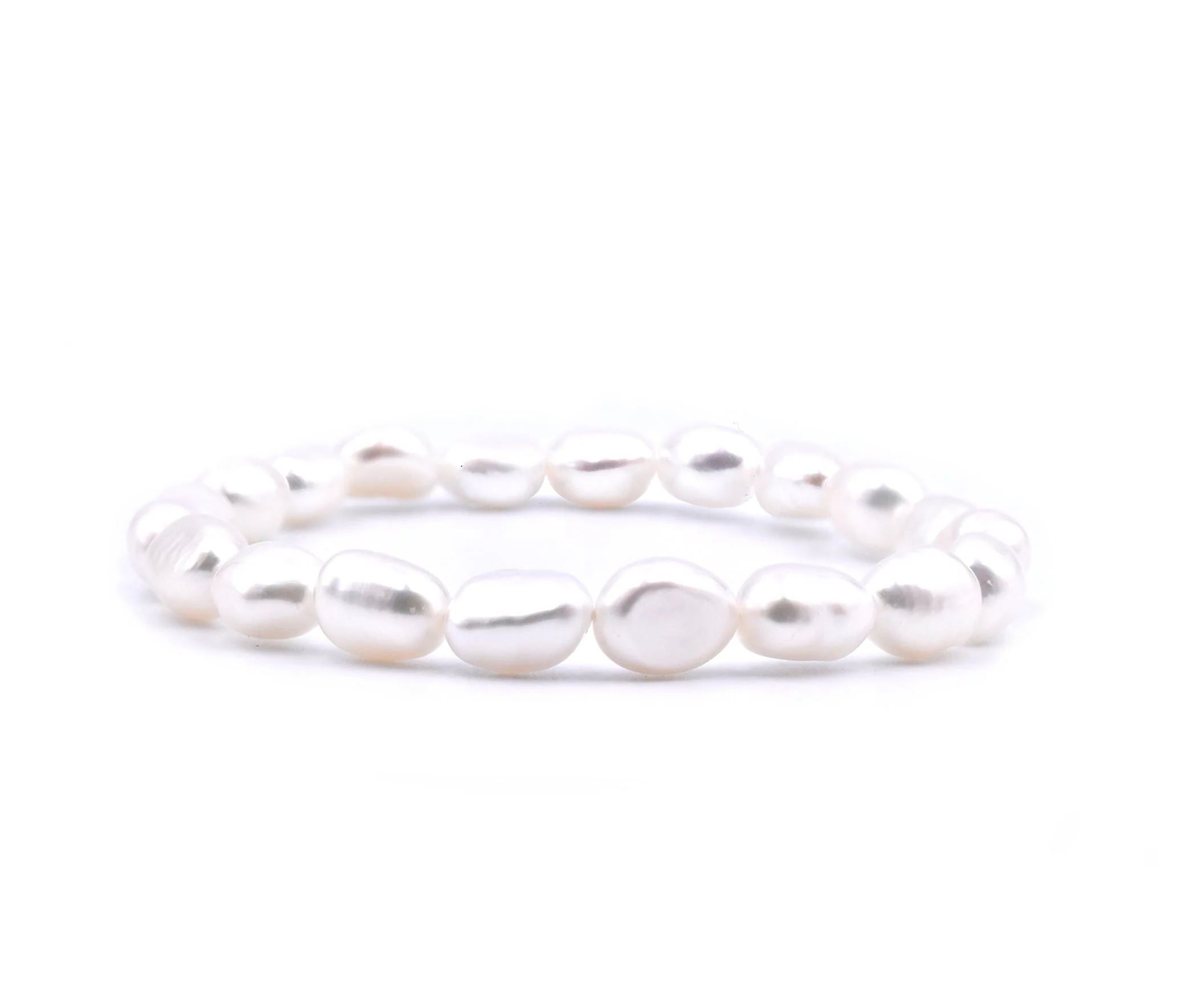 Freshwater Cultured Potato Pearl Stretch Bracelet - Image 2