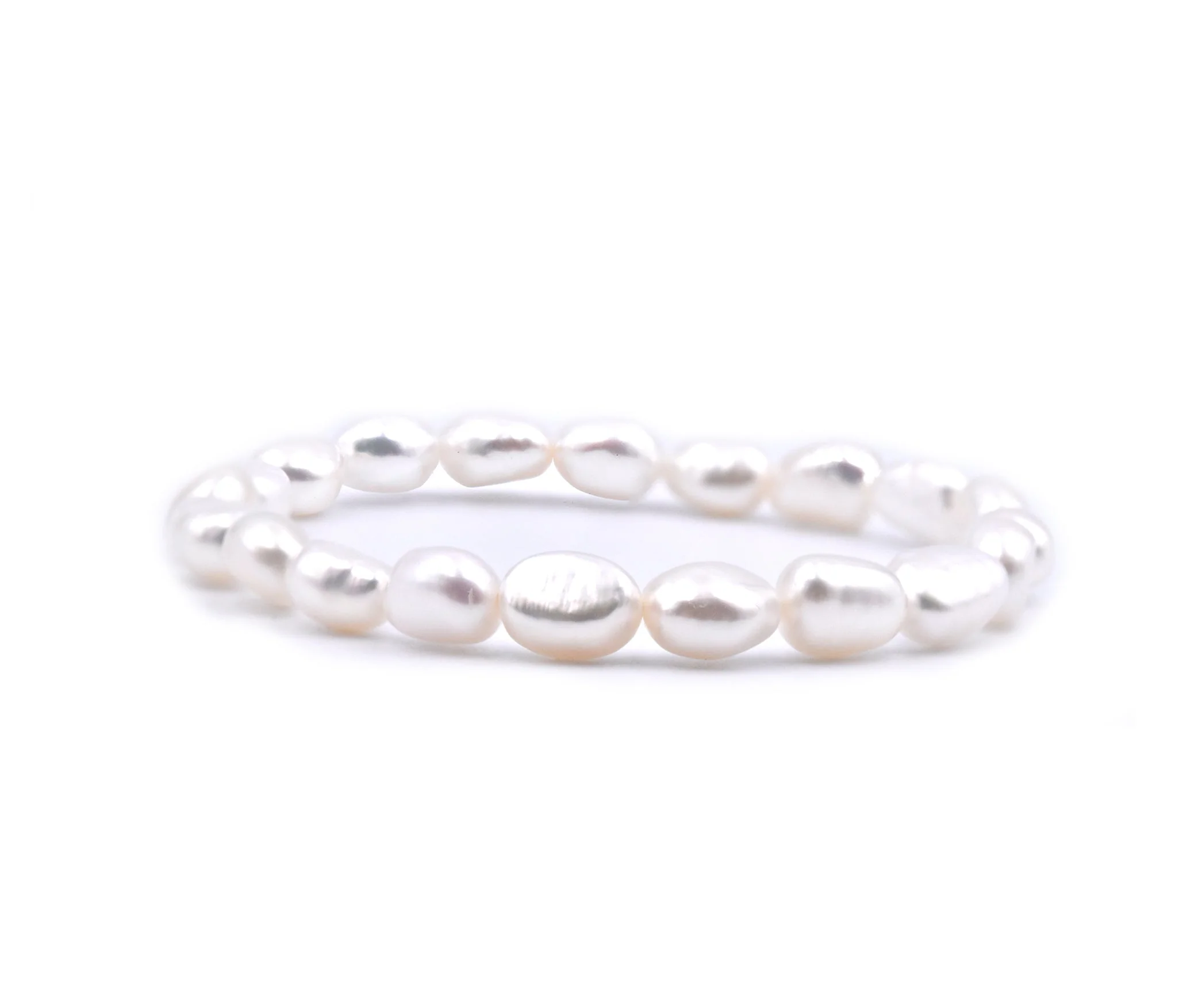 Freshwater Cultured Potato Pearl Stretch Bracelet - Image 3