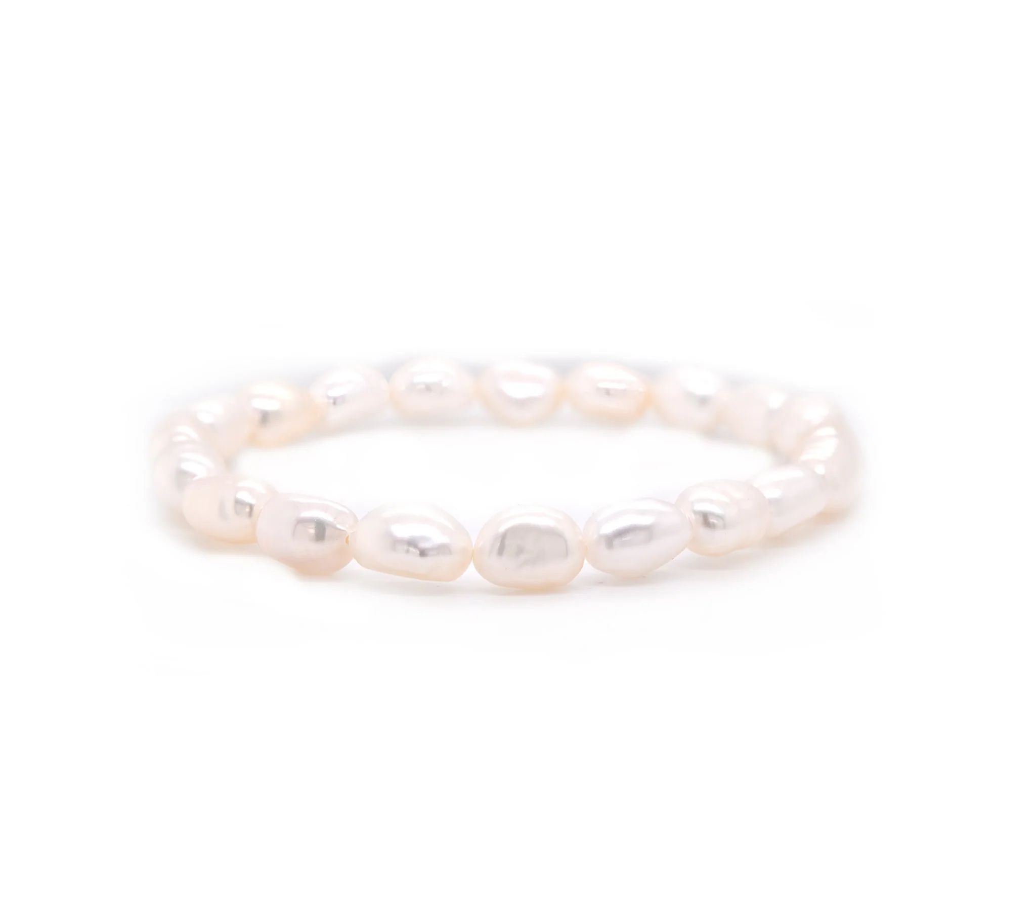 Freshwater Cultured Potato Pearl Stretch Bracelet - Image 4
