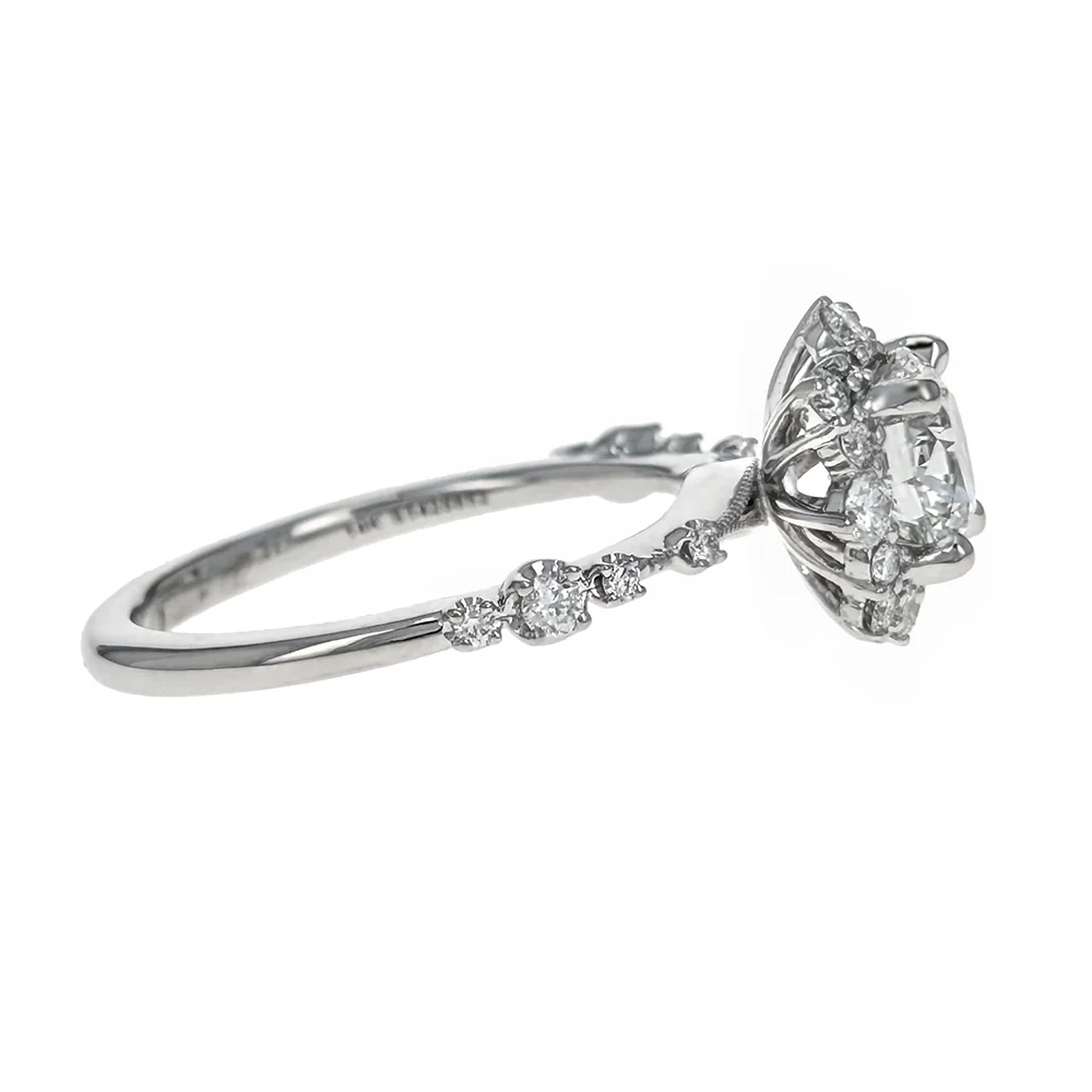 Gabriel & Co. 14K White Gold Round Brilliant Cut Diamond Engagement Ring - Image 3