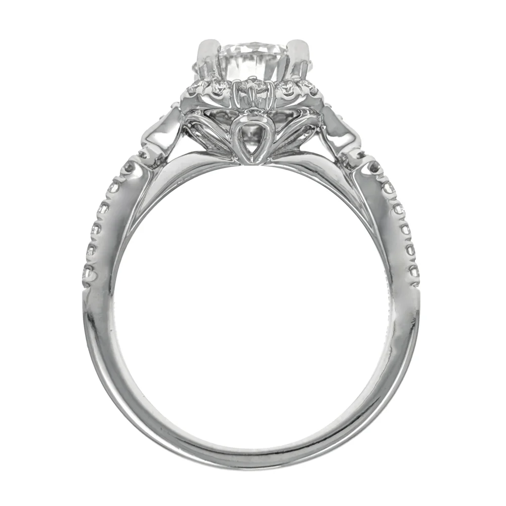 Gabriel & Co. 14K White Gold Round Brilliant Cut Diamond Engagement Ring - Image 2