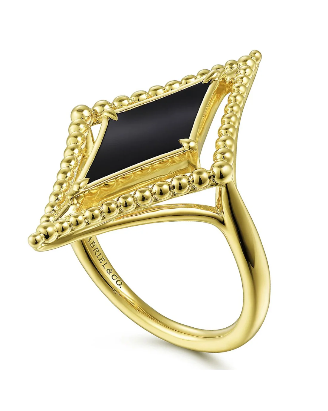 Gabriel & Co. Bujukan Black Onyx Rhombus Ring - Image 3