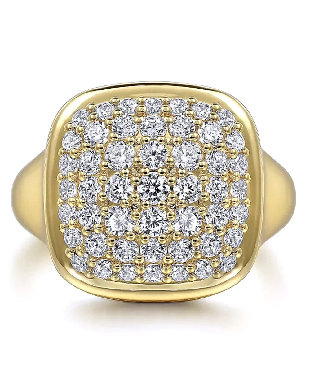 Gabriel & Co. Bujukan Collection Diamond Signet Ring - Image 3