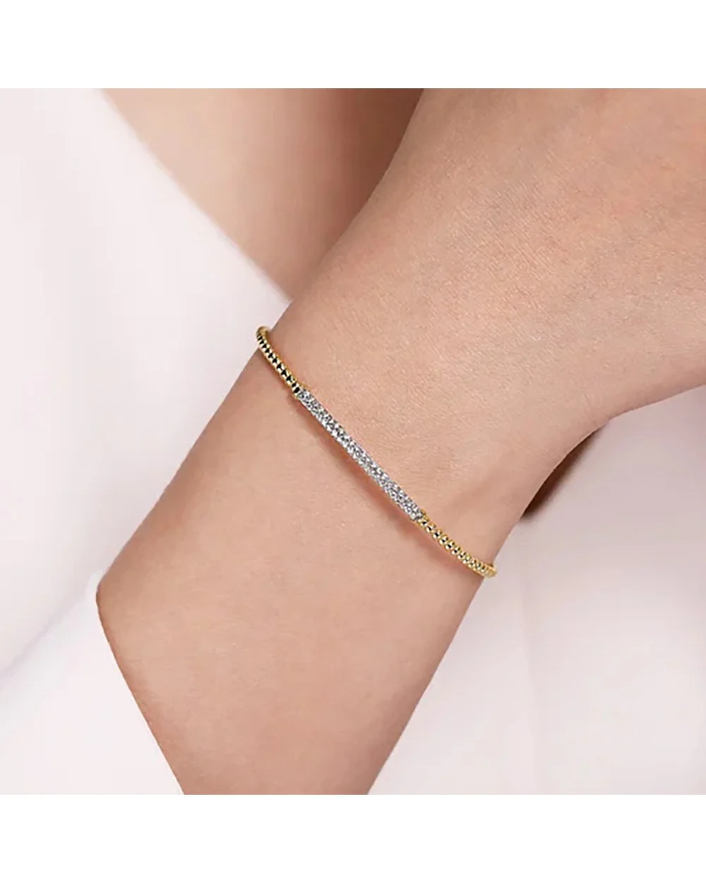 Gabriel & Co. Bujukan Diamond Bar Split Bangle - Image 4