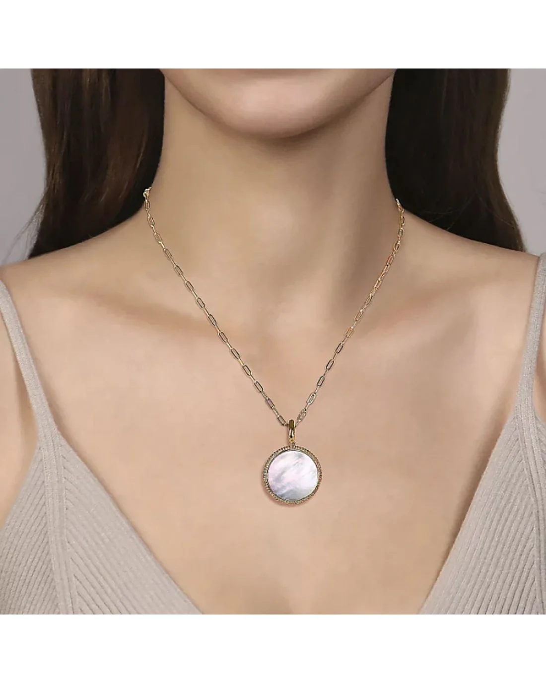Gabriel & Co. Bujukan Mother of Pearl Inlay Pendant - Image 4