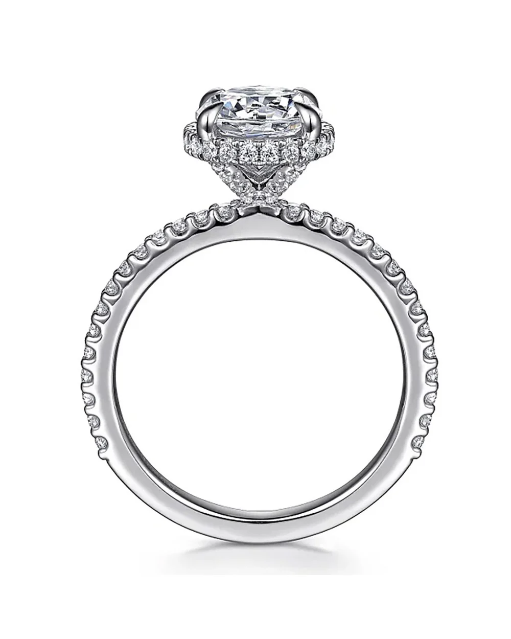 Gabriel & Co. Classic Collection Diamond Halo Semi Mount - Image 4