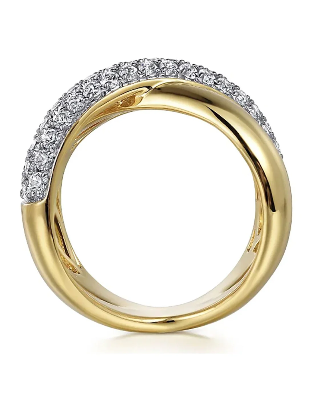 Gabriel & Co. Contemporary Collection Diamond Crossover Ring - Image 3
