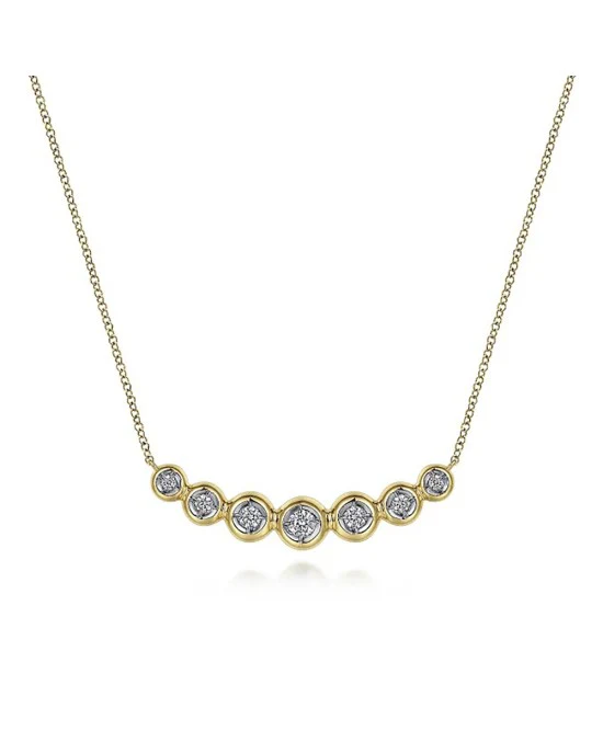 Gabriel & Co. Contemporary Collection Diamond Curved Bar Necklace