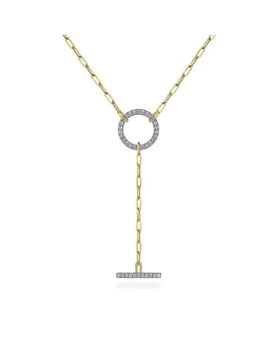 Gabriel & Co. Contemporary Collection Diamond Y Knot Necklace