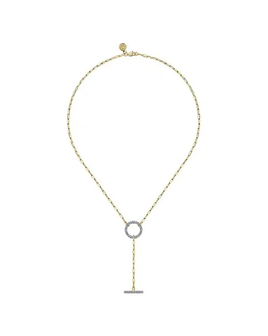 Gabriel & Co. Contemporary Collection Diamond Y Knot Necklace - Image 2