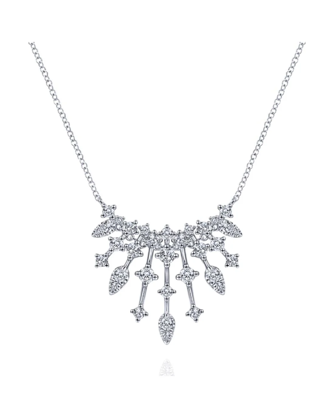 Gabriel & Co. Kaslique Diamond Fan Necklace