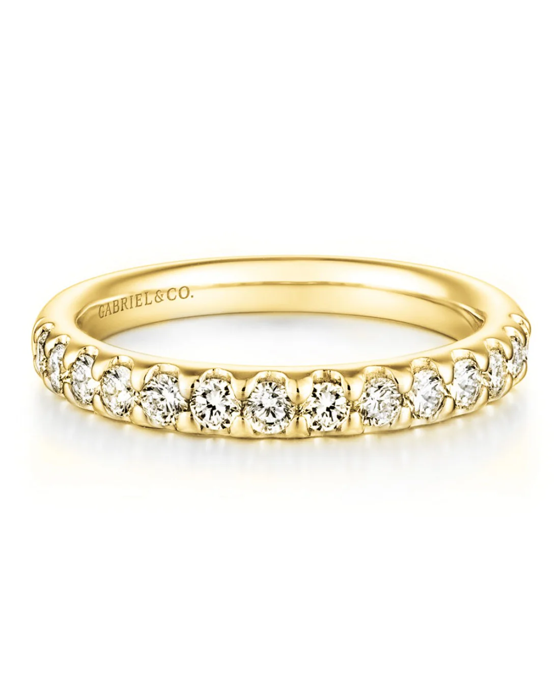 Gabriel & Co. Round Diamond Prong Set Band in 14k Rose Gold - Image 2