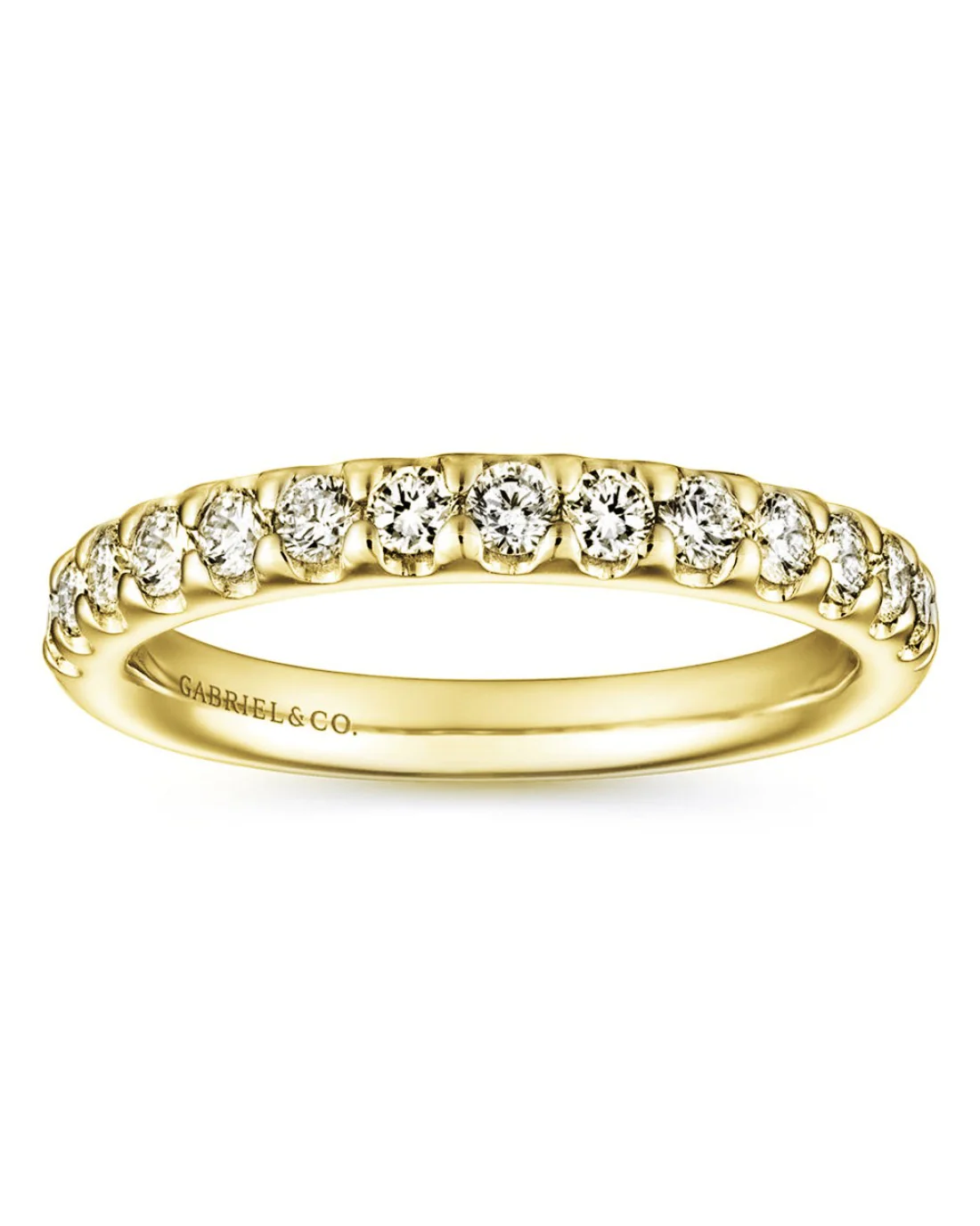 Gabriel & Co. Round Diamond Prong Set Band in 14k Rose Gold - Image 4