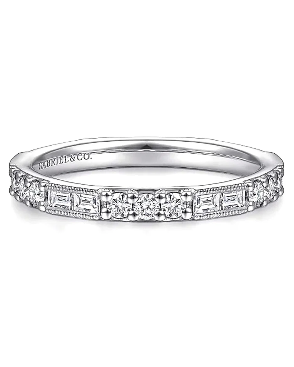 Gabriel & Co. Stackable Collection Diamond Stack Ring - Image 3