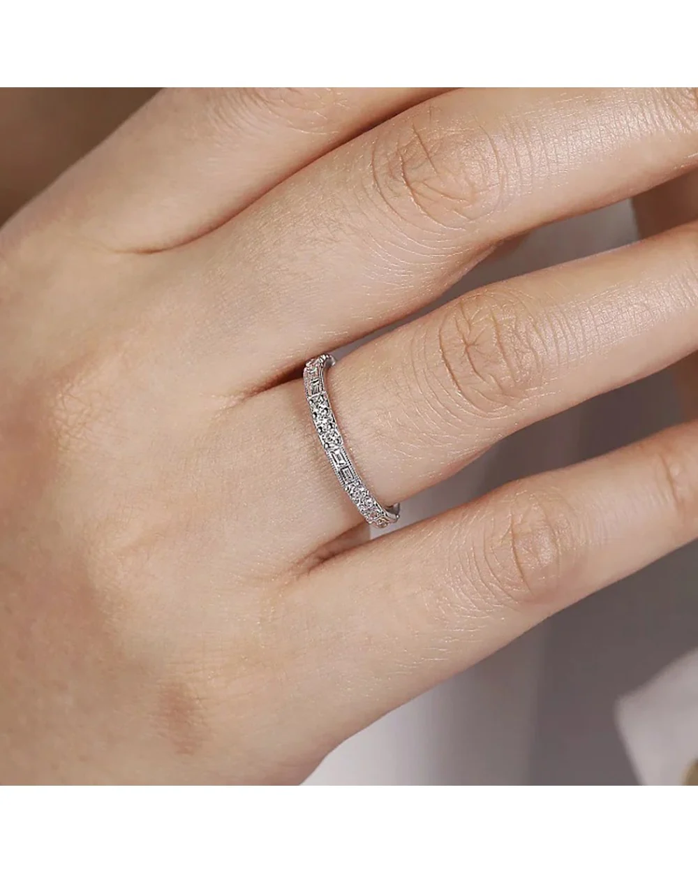 Gabriel & Co. Stackable Collection Diamond Stack Ring - Image 4
