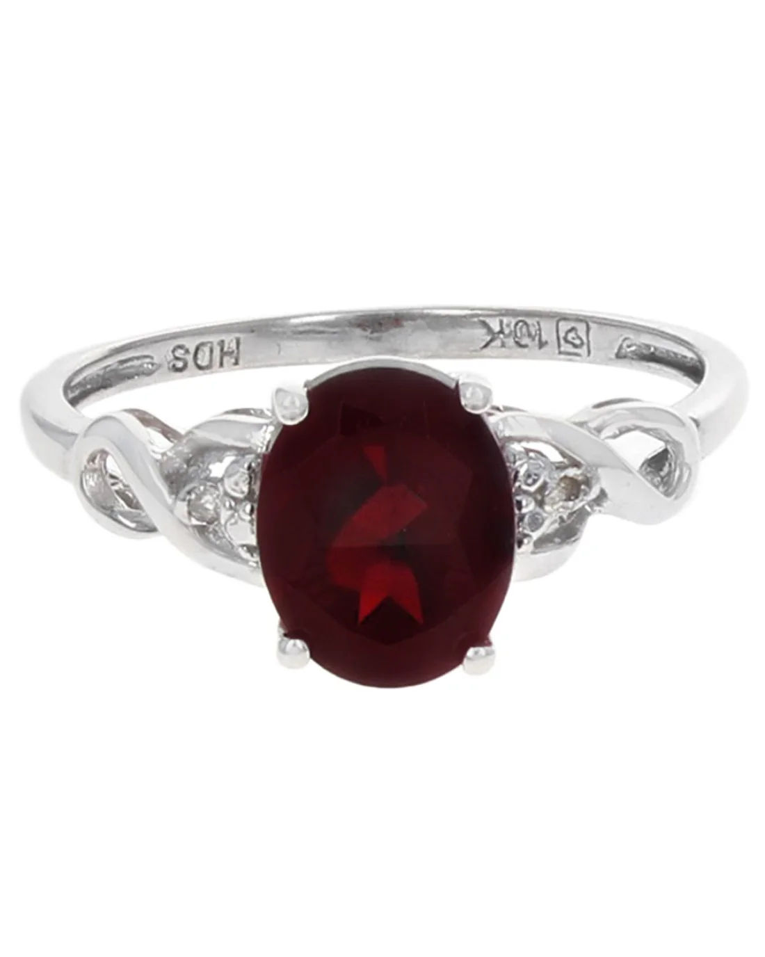 Garnet and Diamond Accent Ring - Image 2