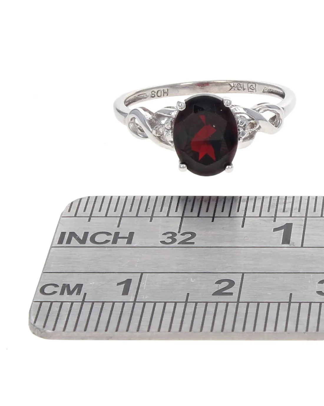Garnet and Diamond Accent Ring - Image 3