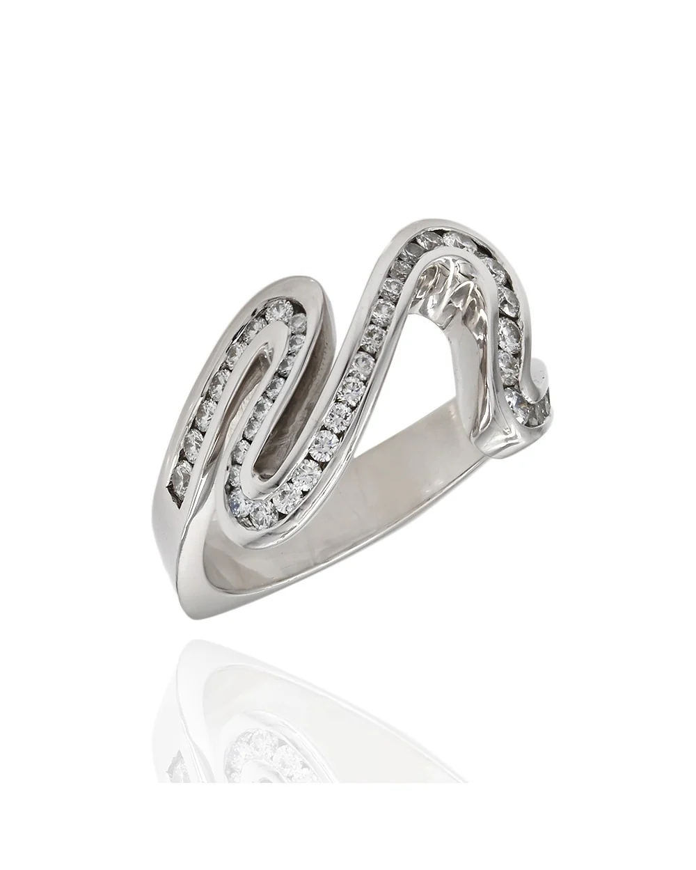 Gauthier Diamond Ribbon Ring in Gold