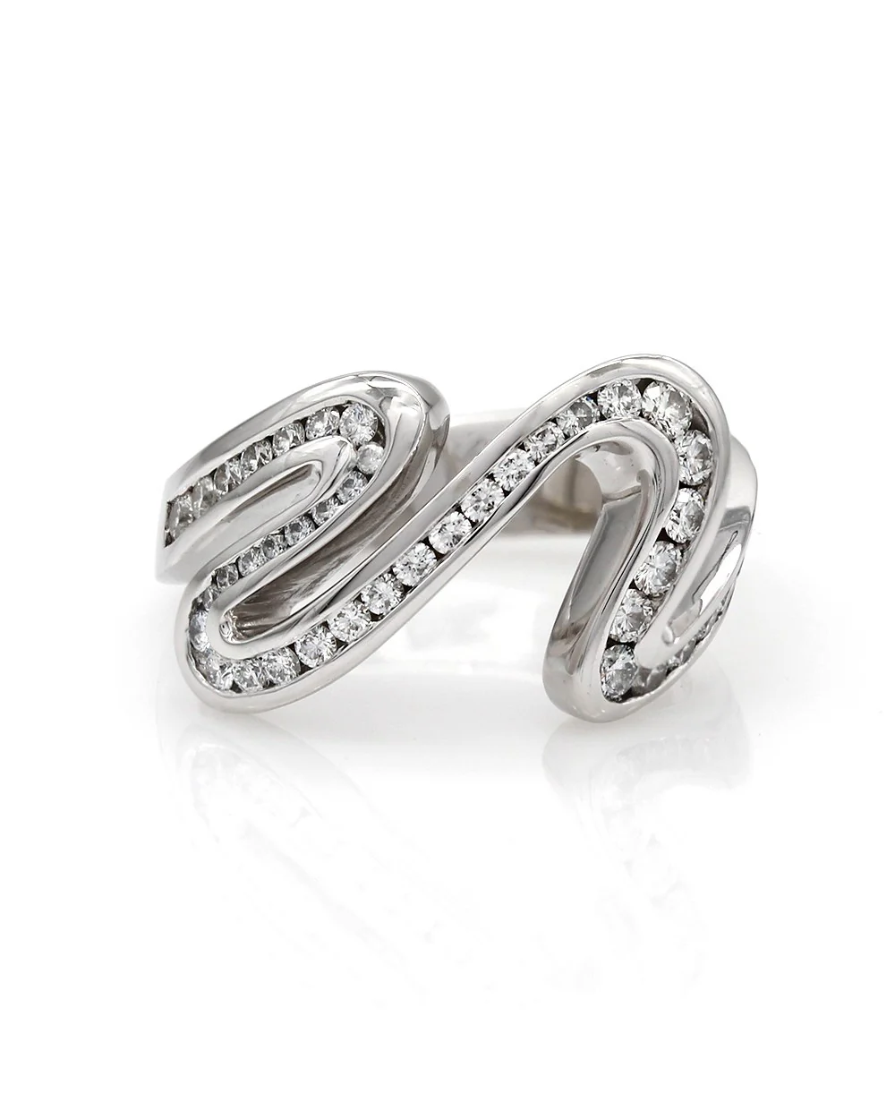Gauthier Diamond Ribbon Ring in Gold - Image 2