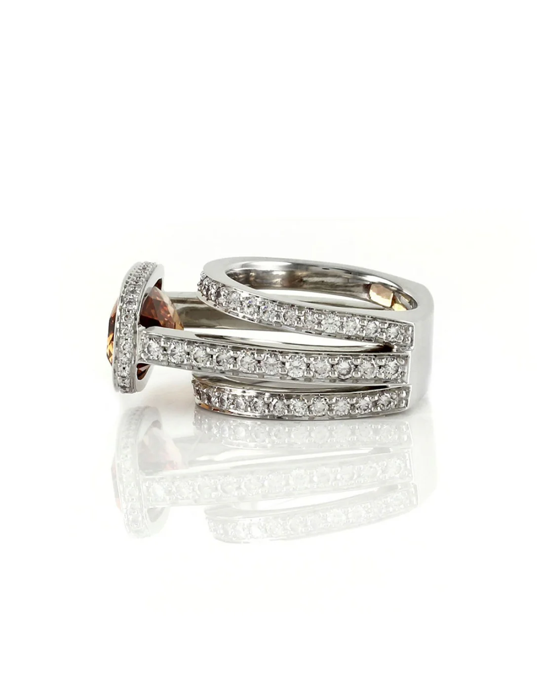 Gauthier Precious Topaz and Pave Diamond Ring in Gold - Image 4