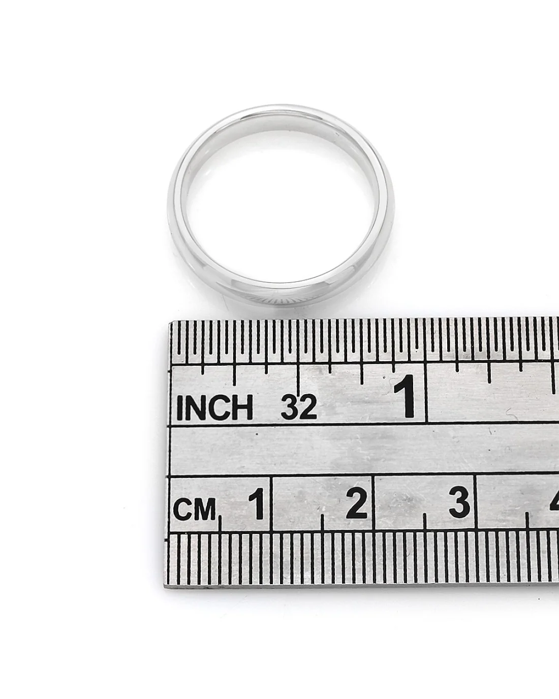 Gentlemans 4.1mm High Polish Comfort Fit Band in 14K White Gold - Image 3