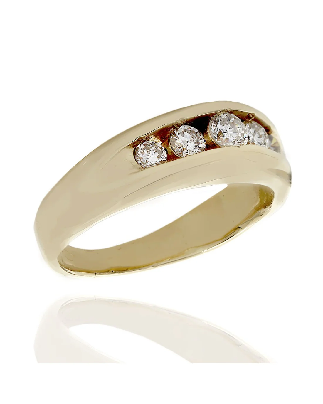 Gentlemans 5 Stone Diamond Ring