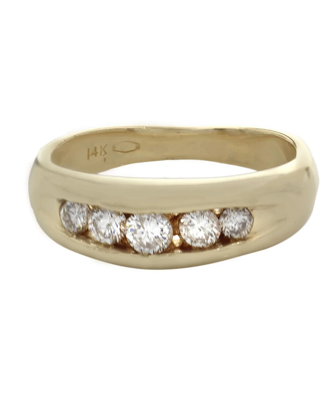 Gentlemans 5 Stone Diamond Ring - Image 2