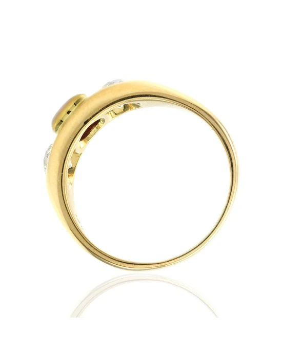 Gentleman's Burmese Ruby and Diamond Ring in Gold - Image 4