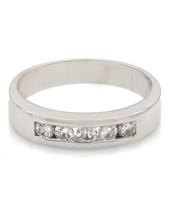 Gentleman's Channel Set Diamond Band in Gold - Image 2