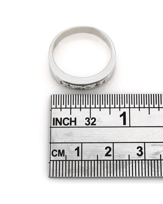 Gentleman's Channel Set Diamond Band in Gold - Image 3